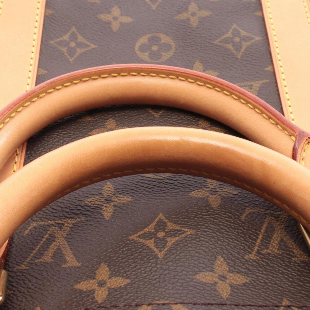 LOUIS VUITTON Authentic Brown Monogram Leather Keepall 50 Boston Bag - Picture 6 of 8